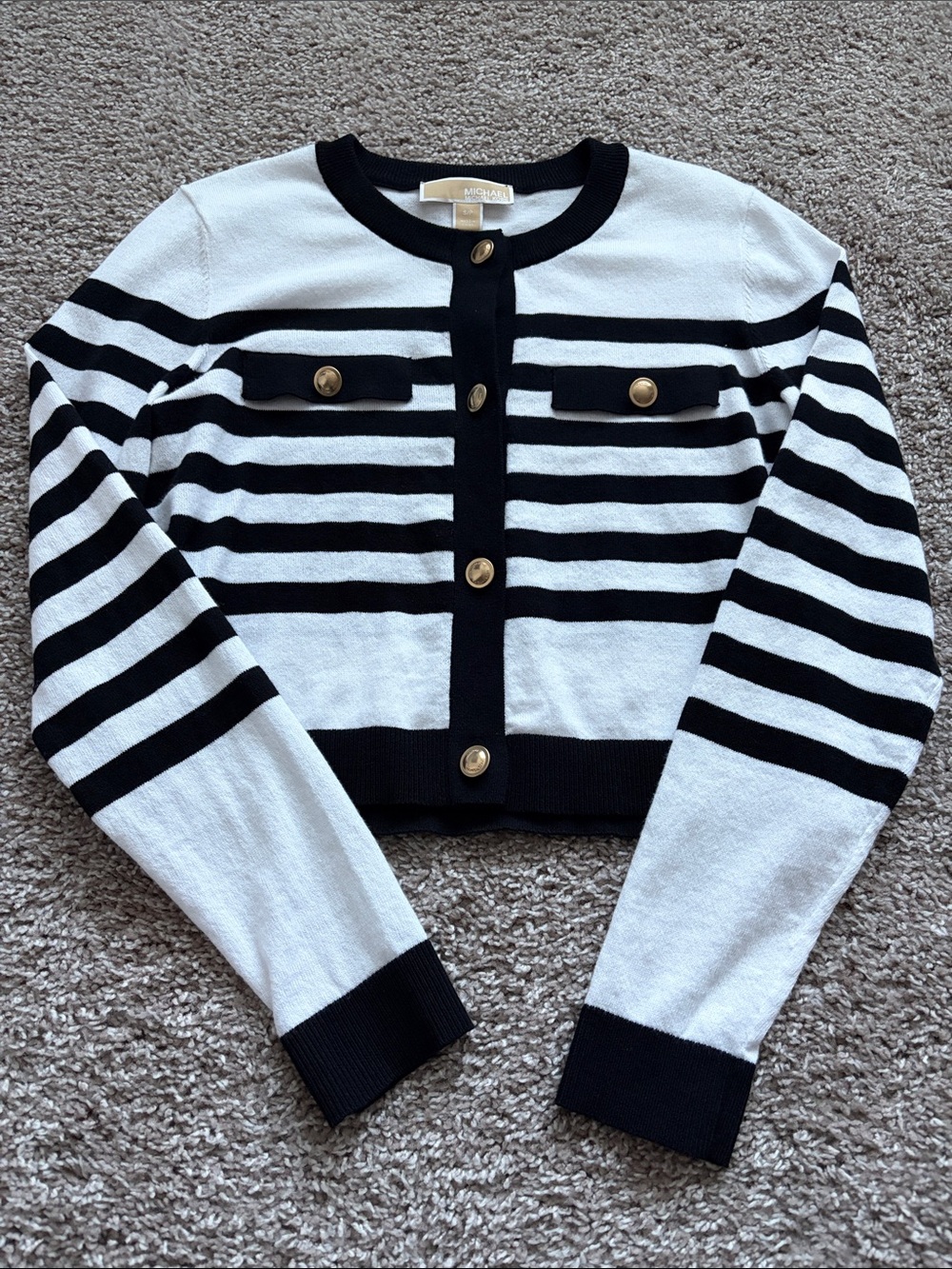 Michael Kors Stripe Cardigan